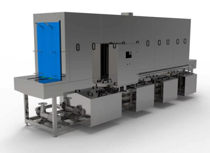 Automatic Tunnel-Type Trash Can & Bin Washing Machine