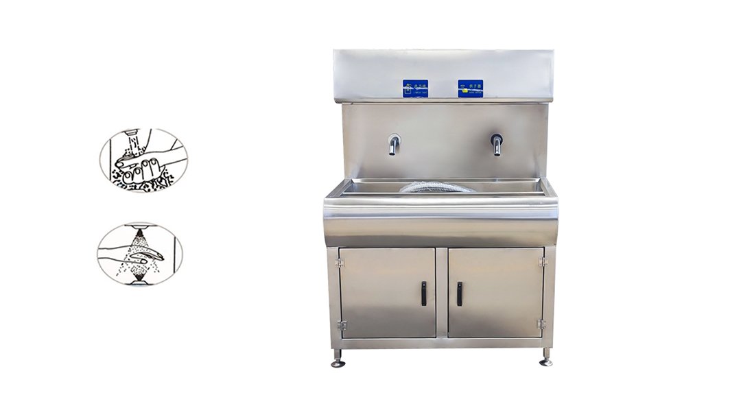 Henger Technology hand wash disinfection station working flow diagram