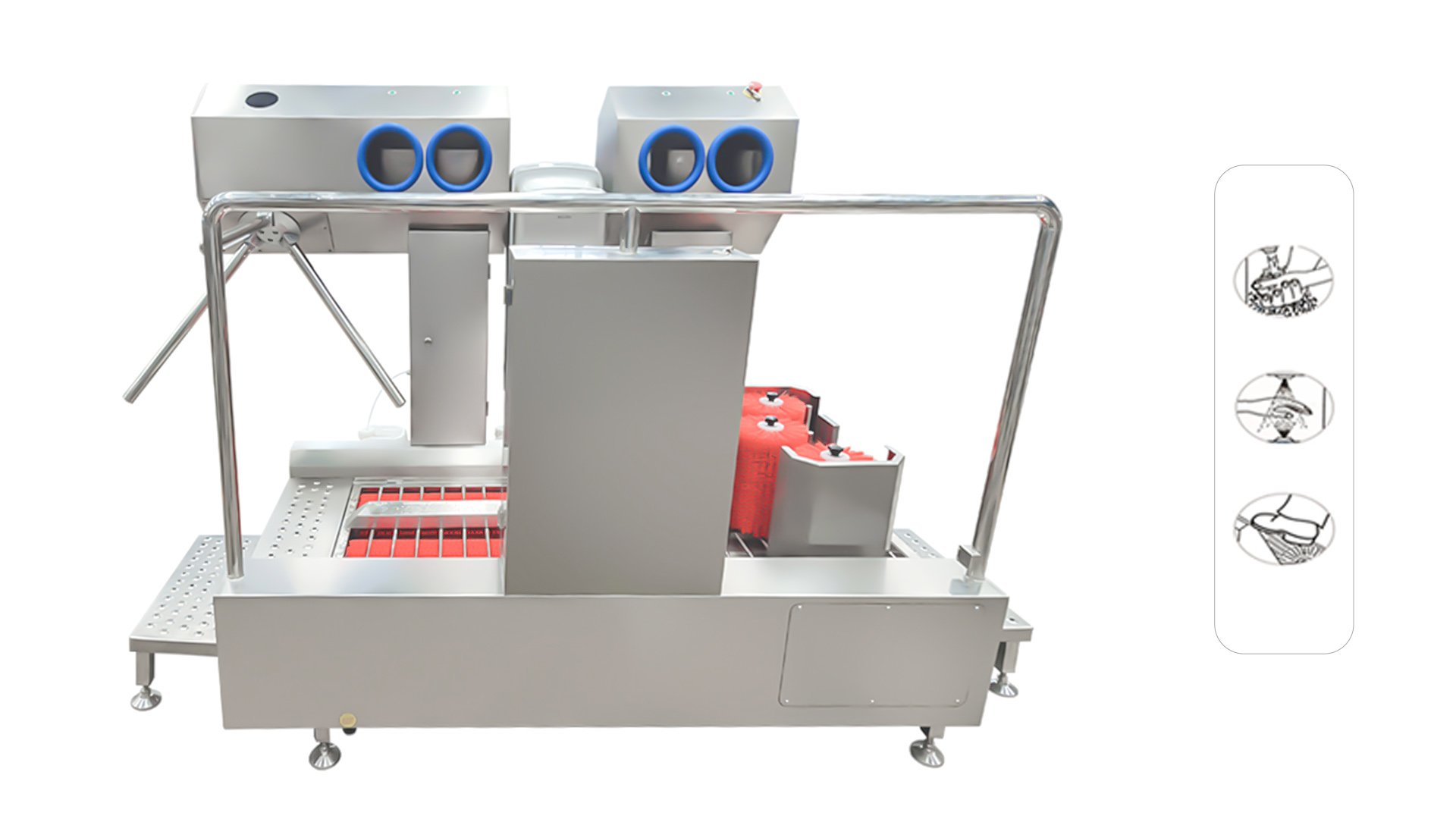 Henger Technology HE-HCDS04 hygiene cleaning station working flow diagram
