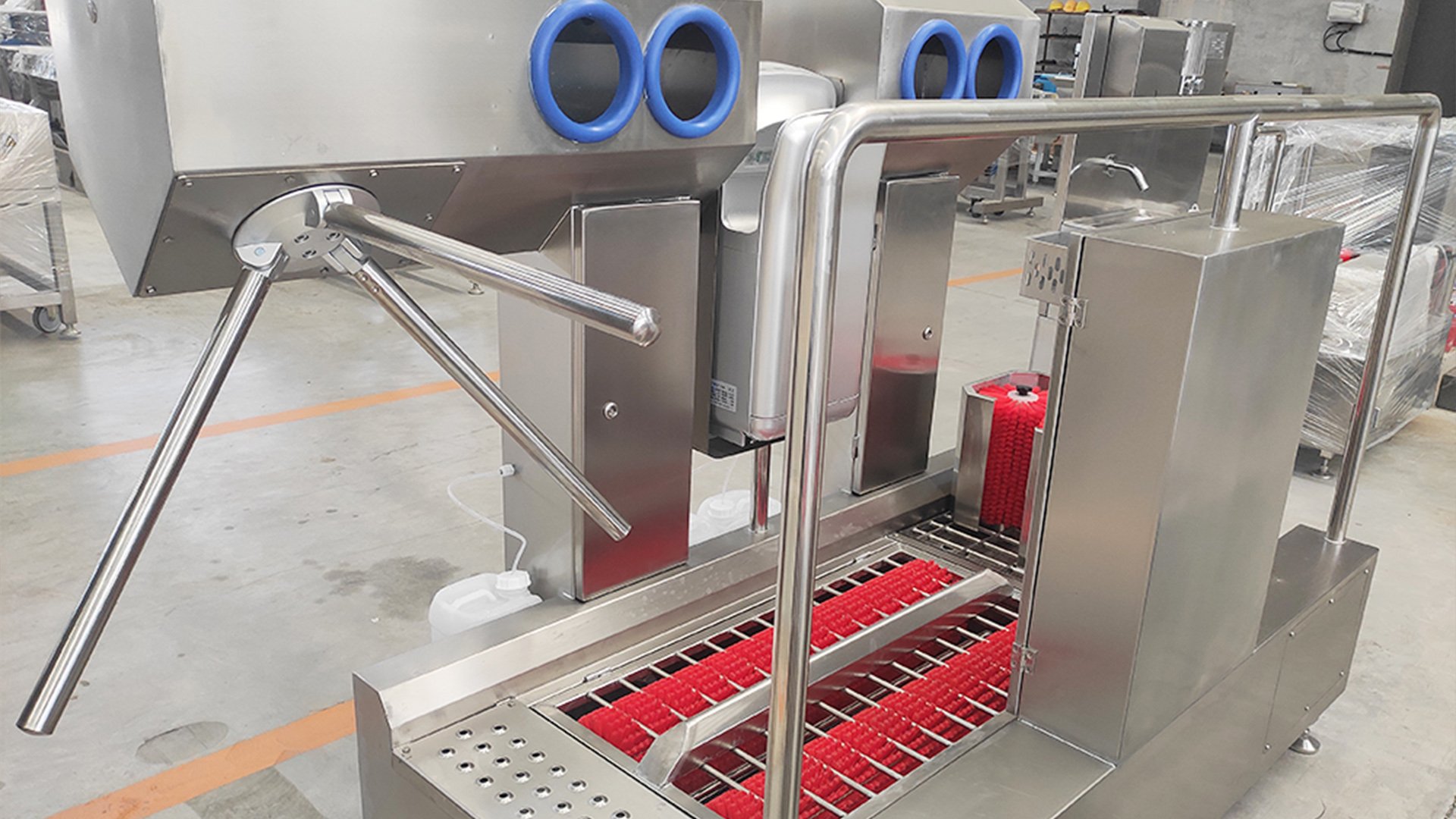 304 stainless steel Henger Technology HE-HCDS04 hygiene cleaning station factory workshop；