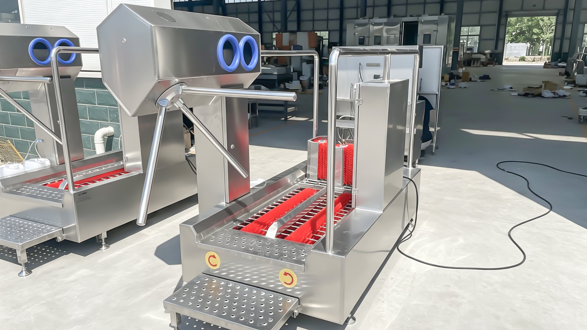 Henger Technology HE-HCDS10 application in food processing factory entrance