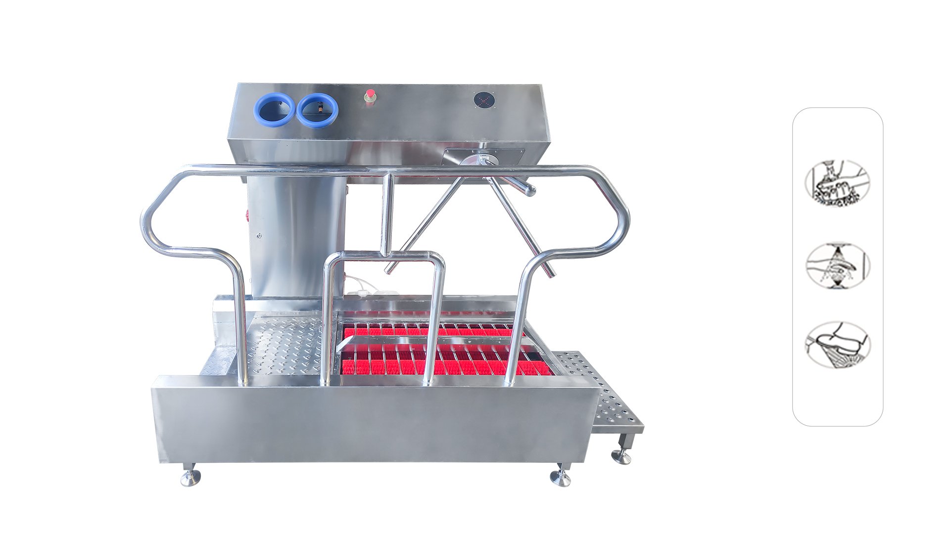 Henger Technology HE-HCDS11 boot washing unit working flow diagram