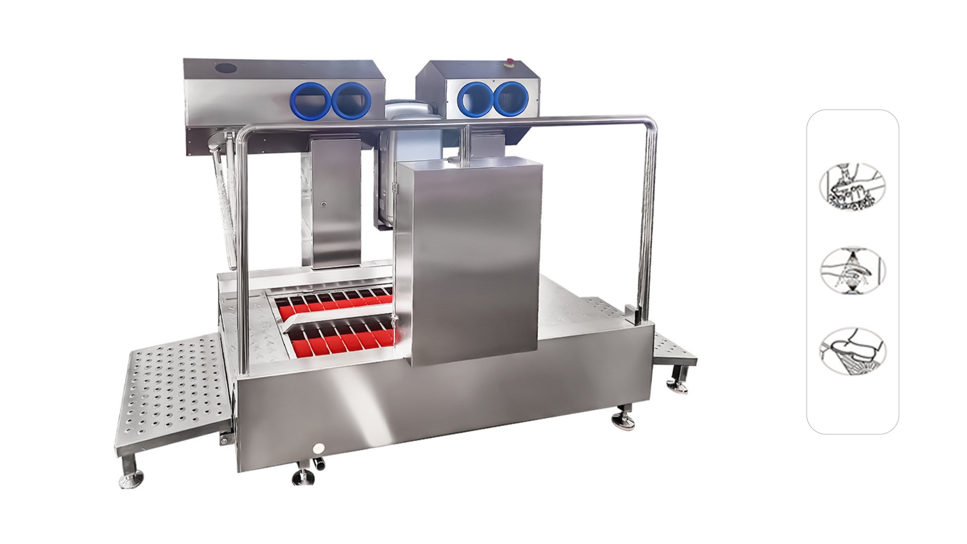 Henger Technology HE-HCDS06 hygiene cleaning station working flow diagram