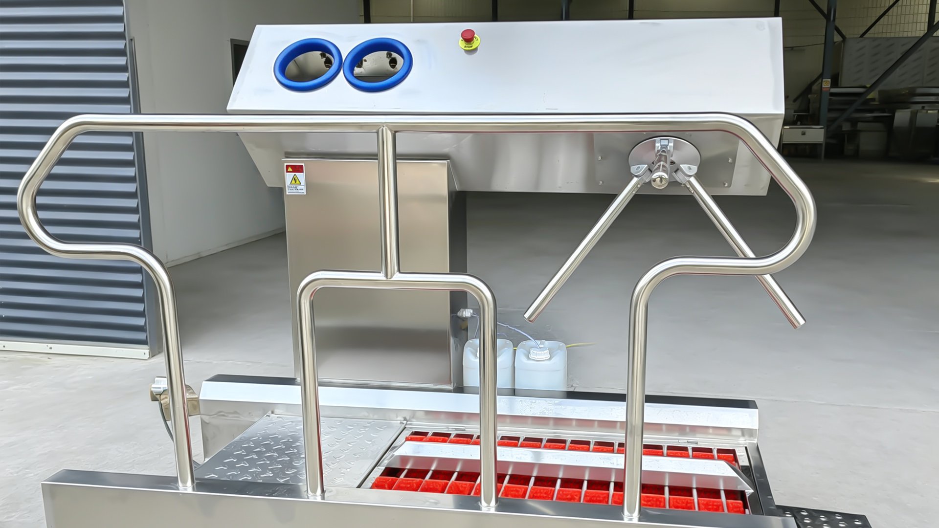 Henger Technology HE-HCDS11 application in food processing factory entrance
