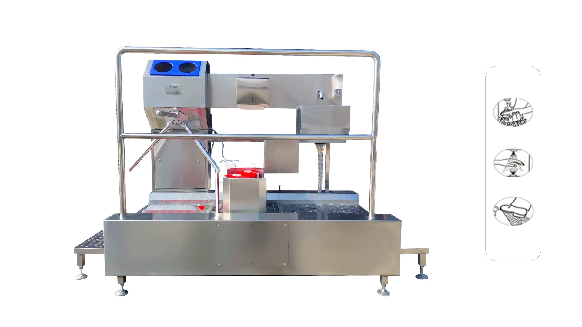 Henger Technology HE-HCDS07 hygiene cleaning station working flow diagram