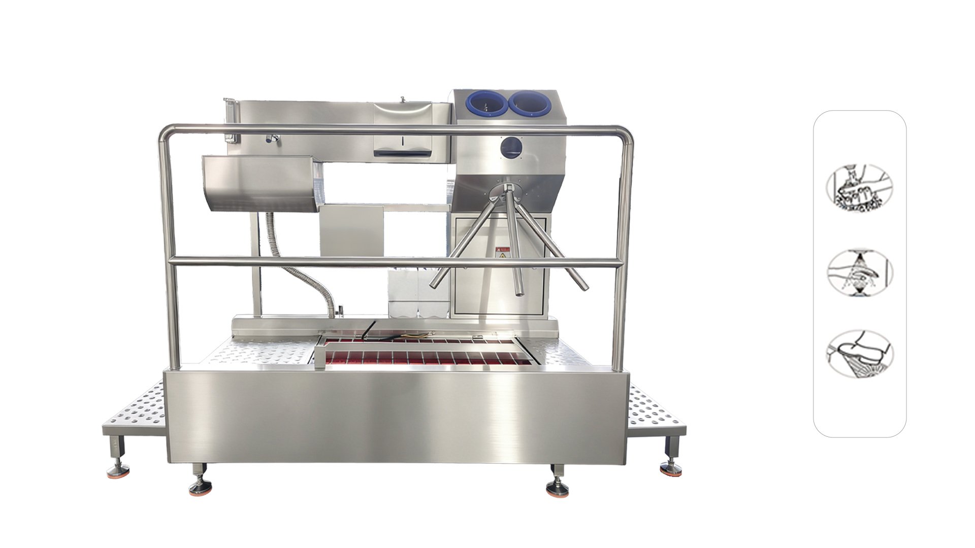 Henger Technology HE-HCDS09 hygiene cleaning station working flow diagram