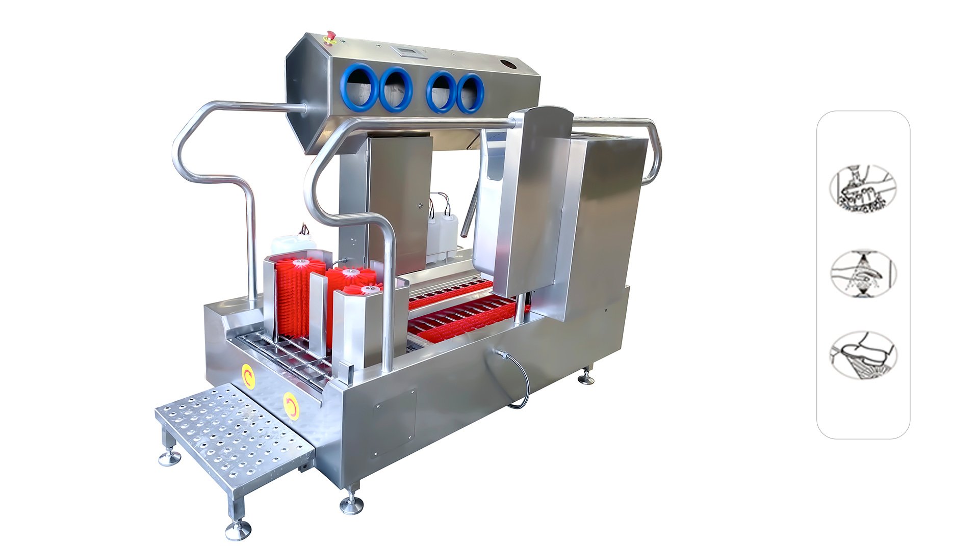 Henger Technology HE-HCDS05 hygiene cleaning station working flow diagram