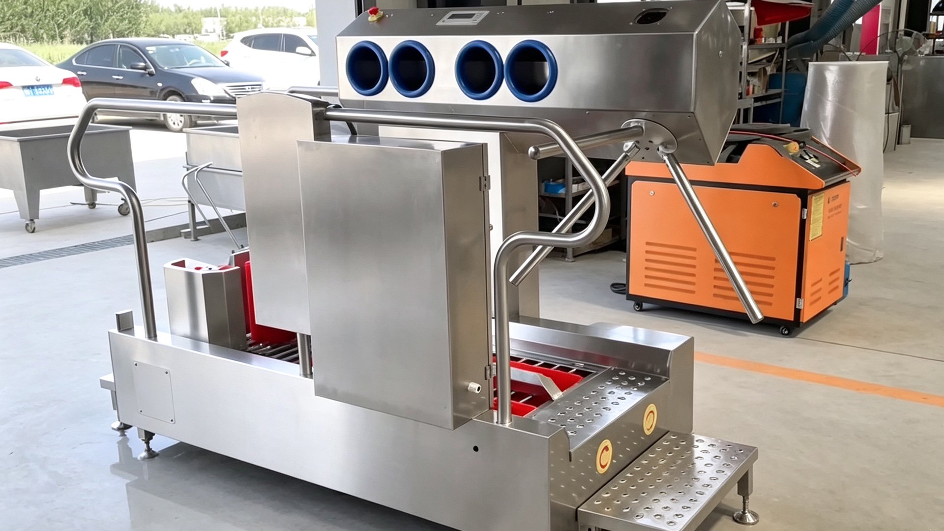 Henger Technology HE-HCDS05 hygiene cleaning station application in food processing factory
