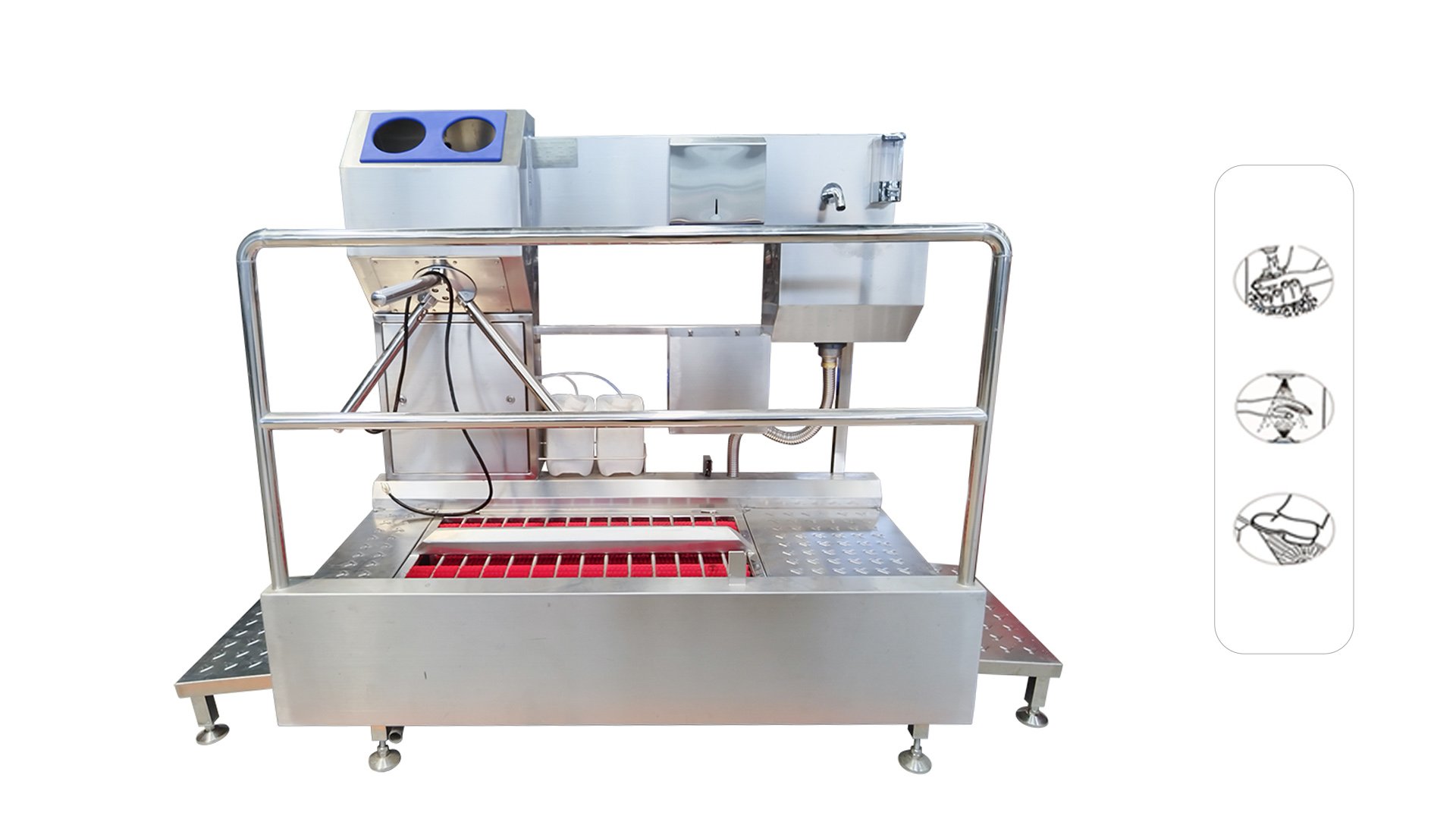 Henger Technology HE-HCDS08 hygiene cleaning station working flow diagram