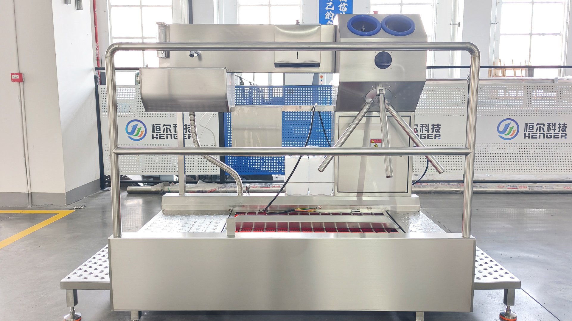 304 stainless steel Henger Technology HE-HCDS09 hygiene cleaning station factory workshop