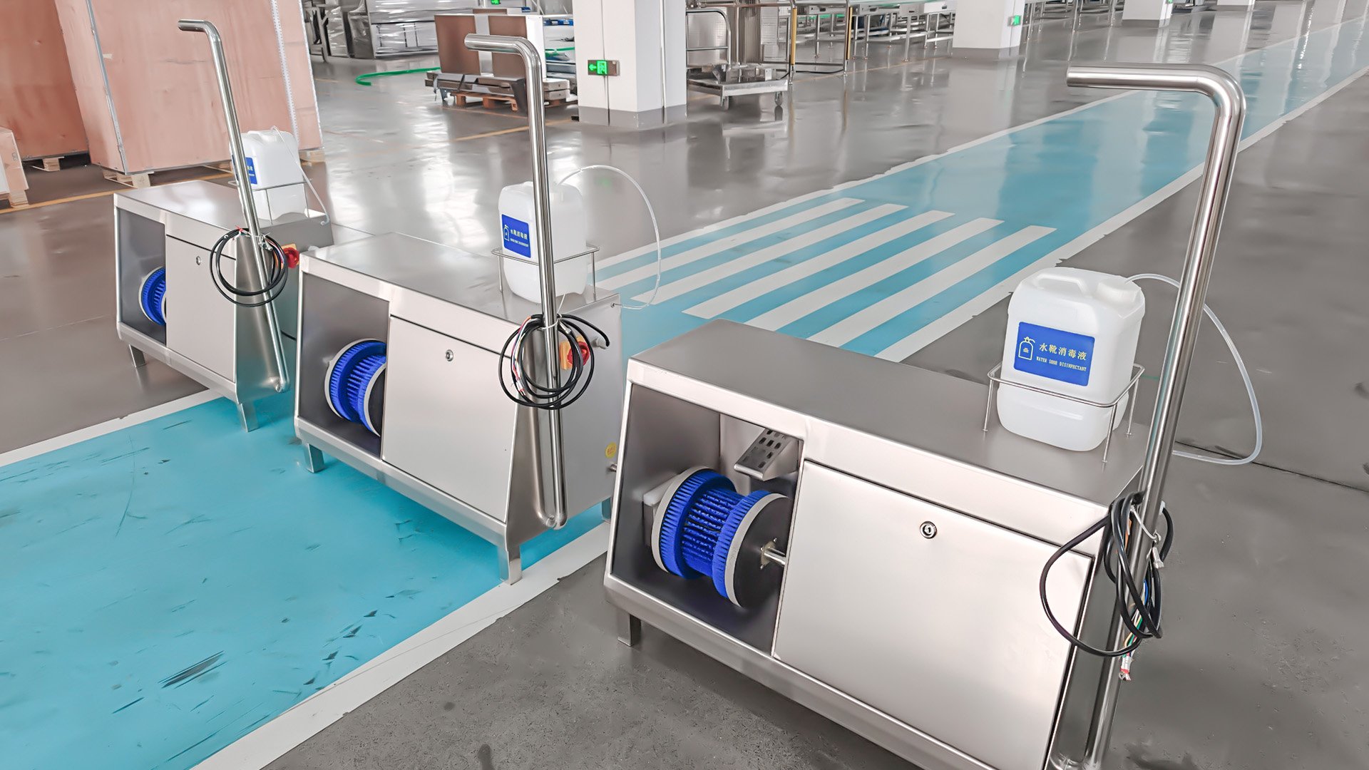 Henger Technology HE-HCDS17 application in food processing factory entrance
