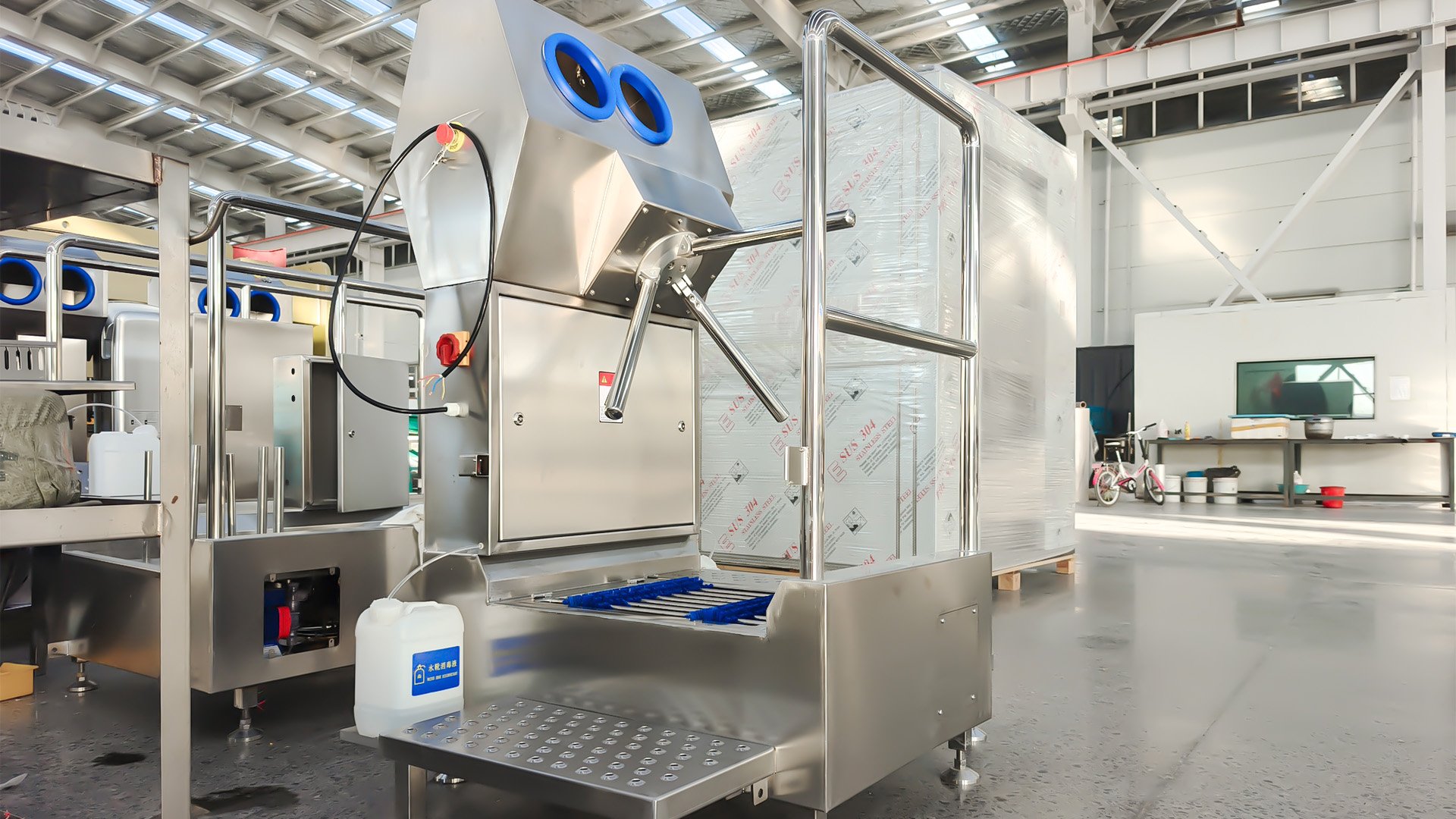 304 stainless steel Henger Technology HE-HCDS14 hygiene cleaning station factory workshop
