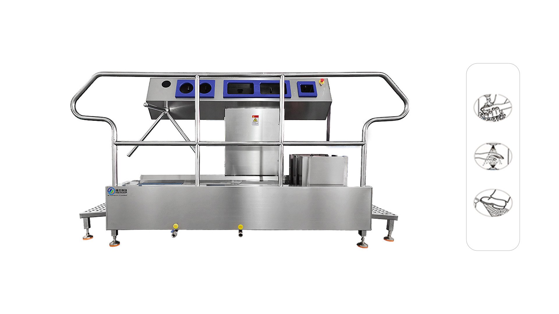 Henger Technology HE-HCDS23 hand disinfection access control working flow diagram
