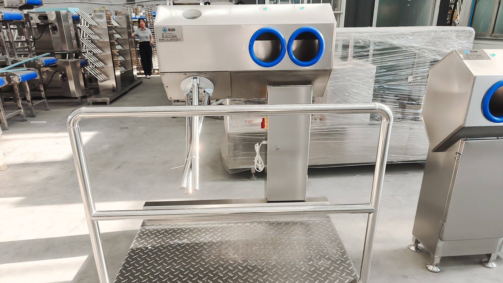 Henger Technology HE-HCDS21 application in food processing factory entrance