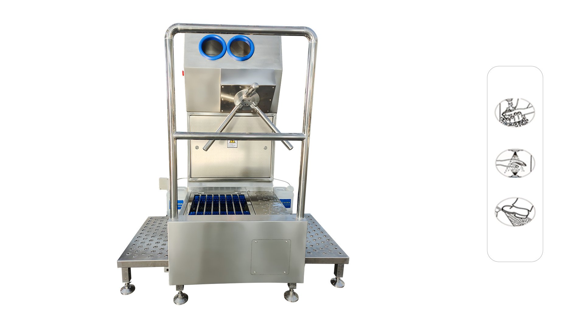 Henger Technology HE-HCDS14 boot washing unit working flow diagram