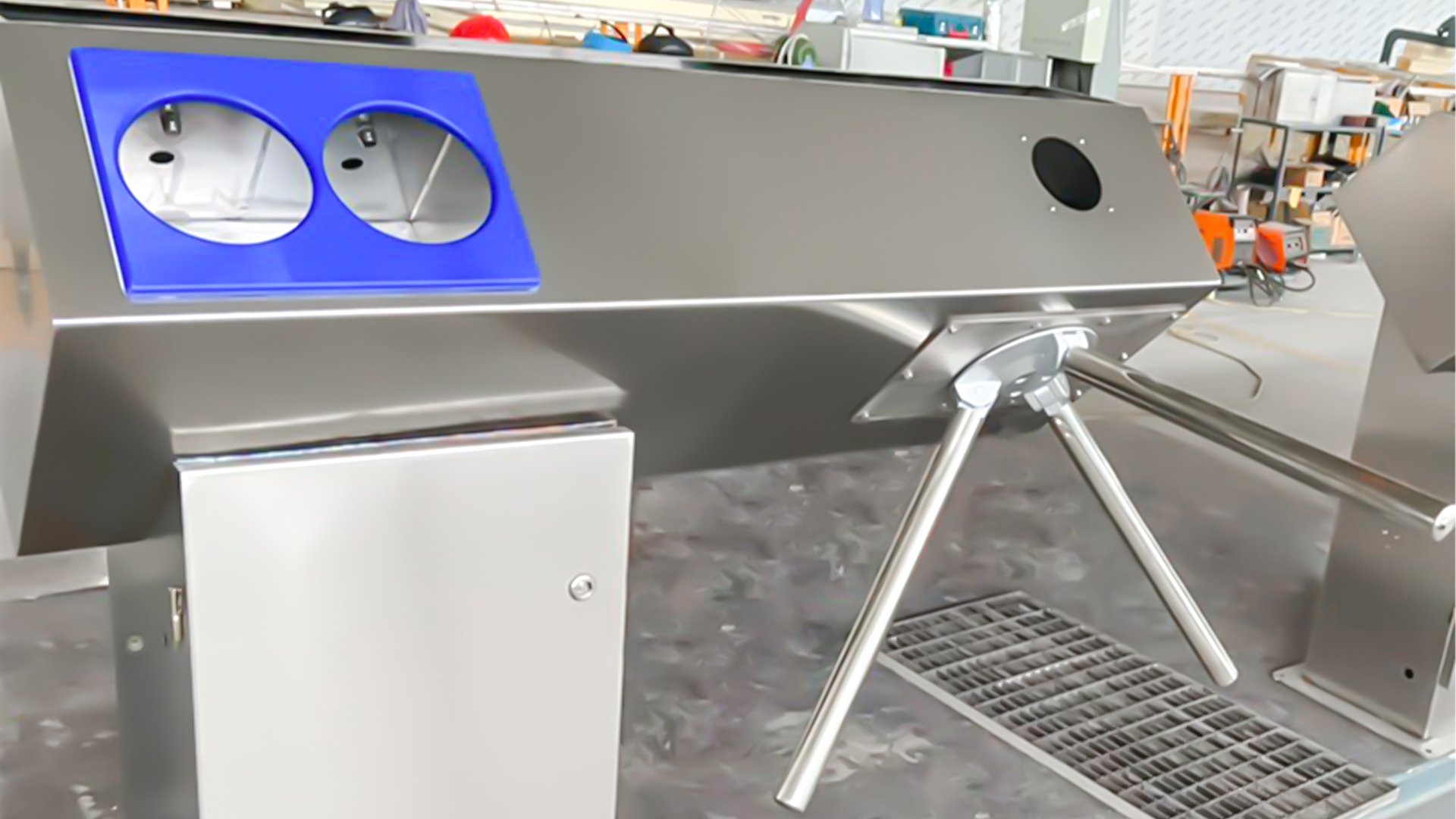 Henger Technology HE-HCDS22 application in food processing factory entrance