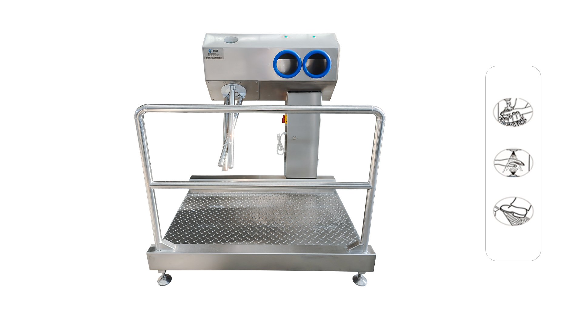 Henger Technology HE-HCDS21 hand disinfection access control working flow diagram