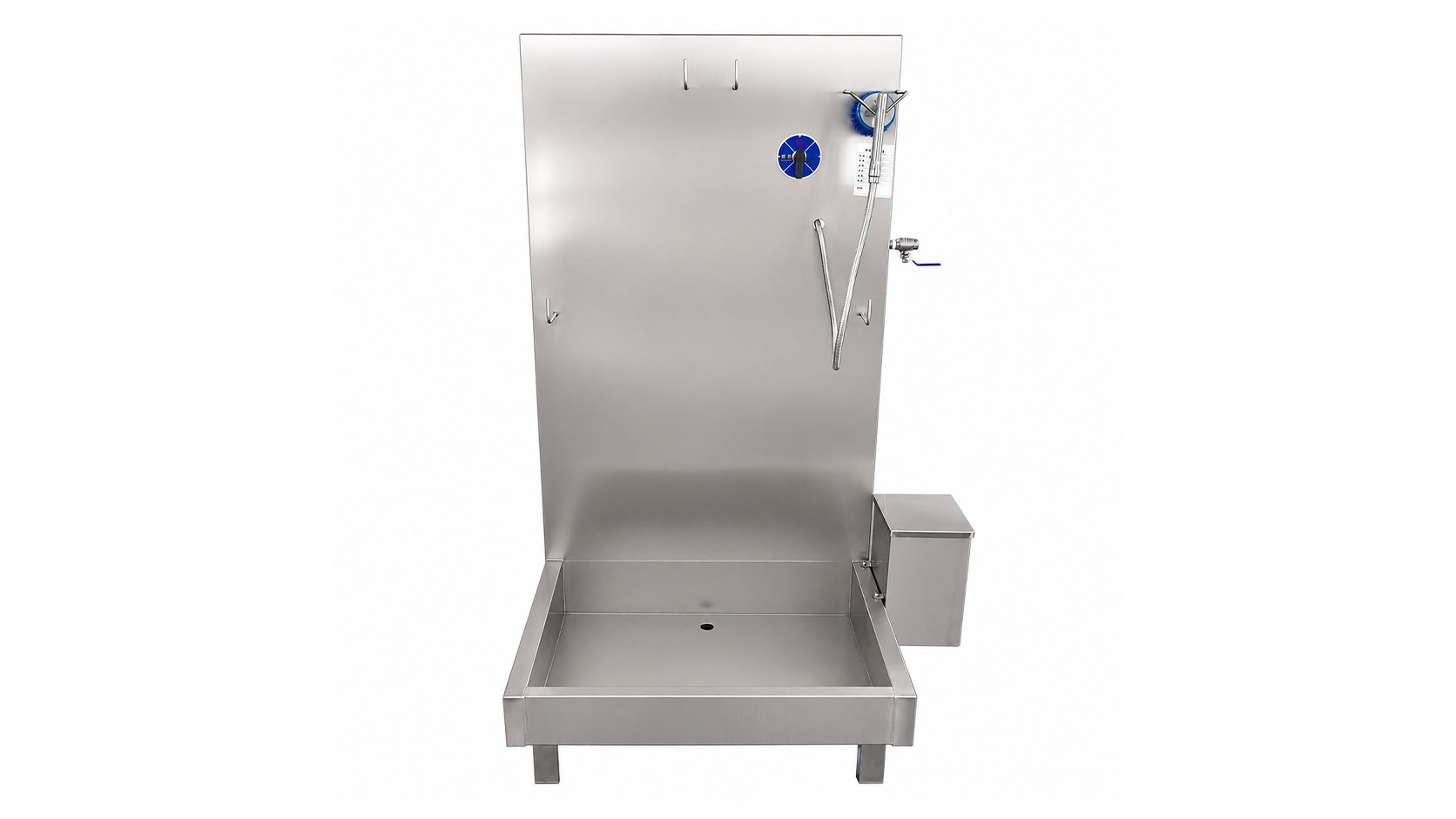 Henger water-powered apron washing machine with food-grade stainless steel cabinet for food factory changing rooms