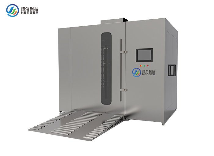 Smokehouse Rack Cart Washer 360° Rotary High Pressure Steam Heating SUS304 20-30 Carts/H SCW-580 Henger