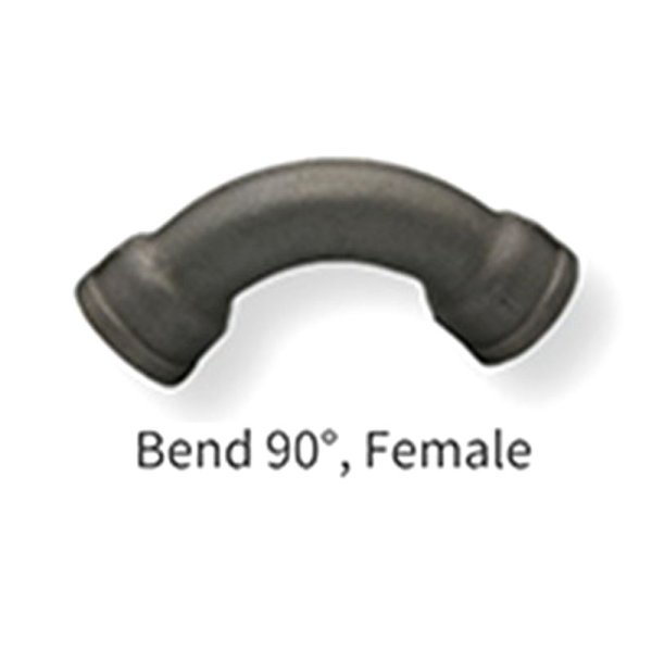 Curva de 90°, hembra