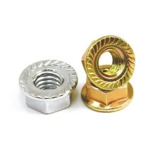 Hex nut with flange