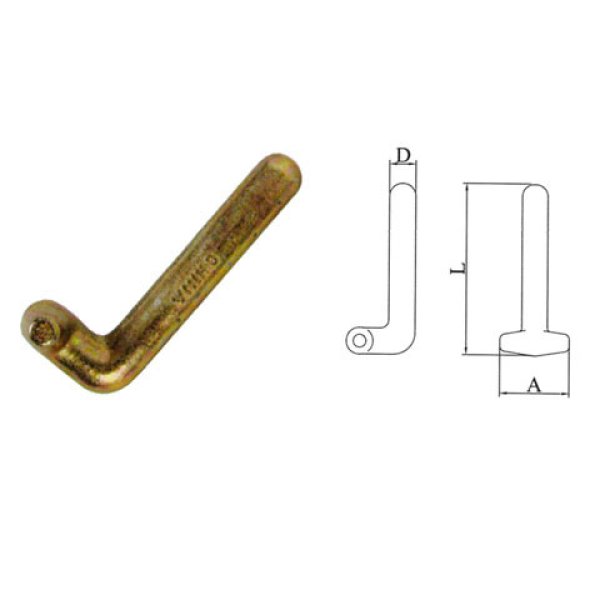 Gancho de vástago en T
