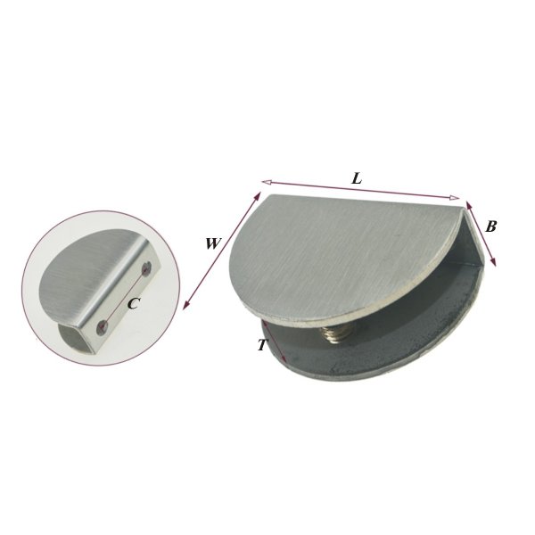 STAINLESS GLASS CLAMP (ROUND)