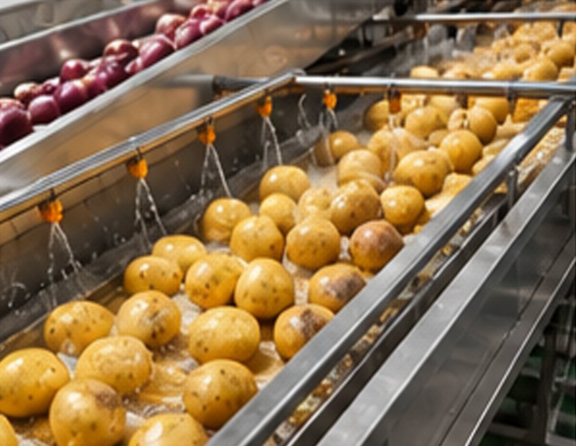 Potato, Onion & Garlic Washing, Grading and Packing