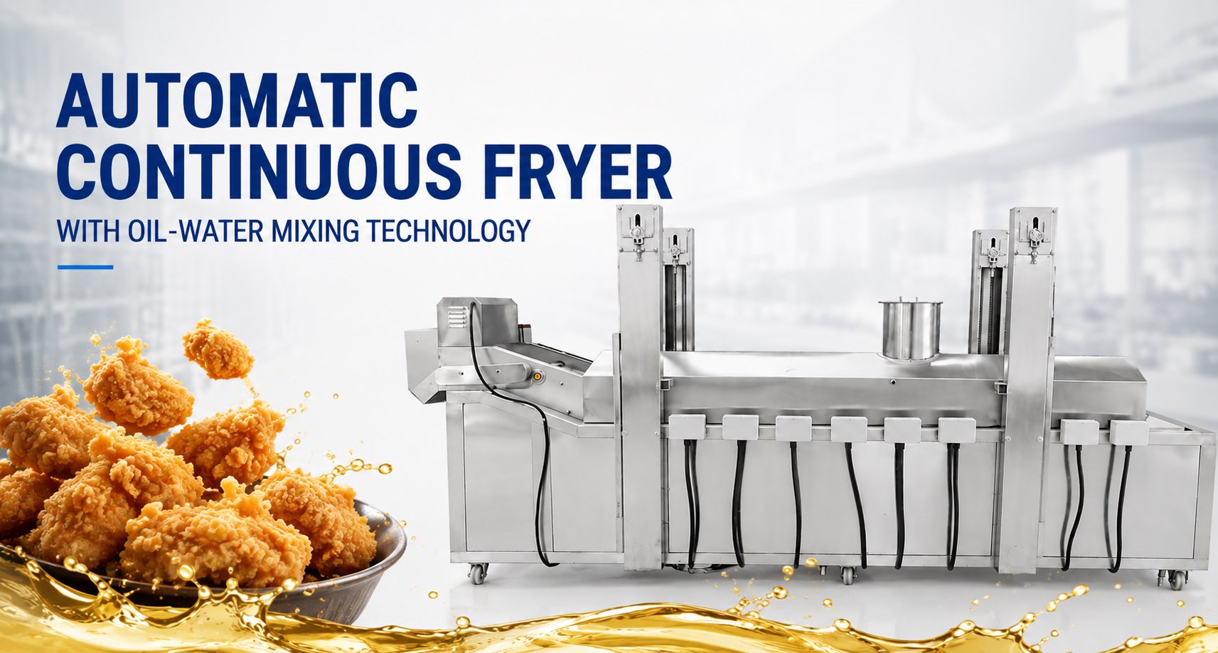 Automatic Continuous Fryer with Oil-Water Mixing Technology