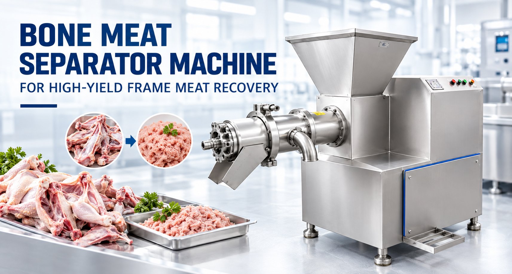 Bone Meat Separator Machine for High-Yield Frame Meat Recovery