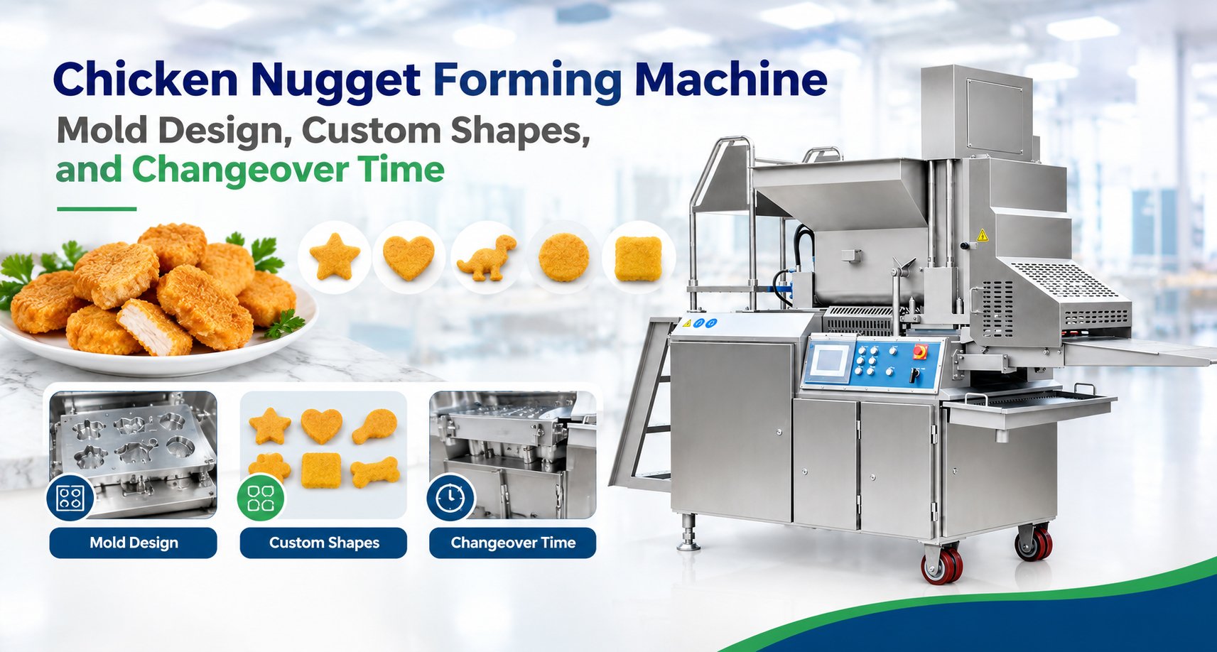Chicken nugget forming machine mold 