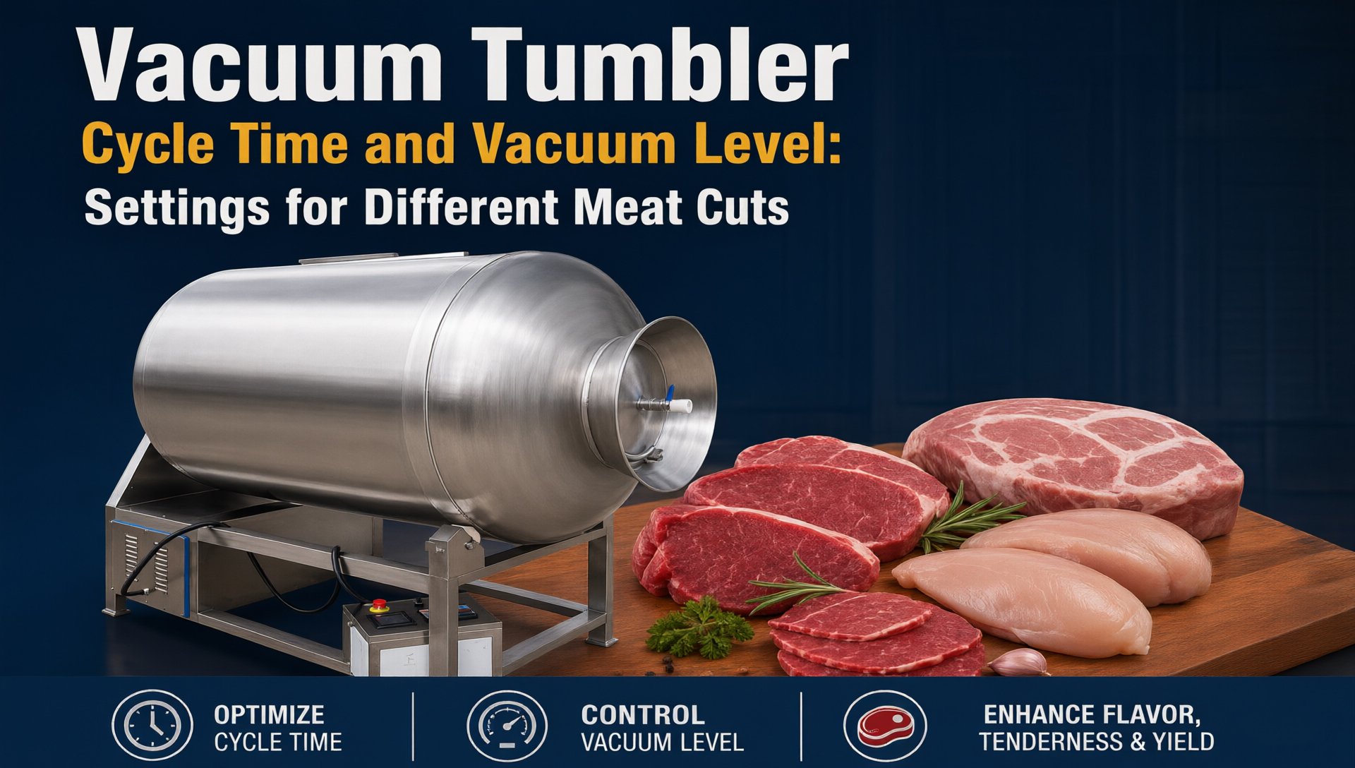 Vacuum Tumbler Cycle Time and Vacuum Level