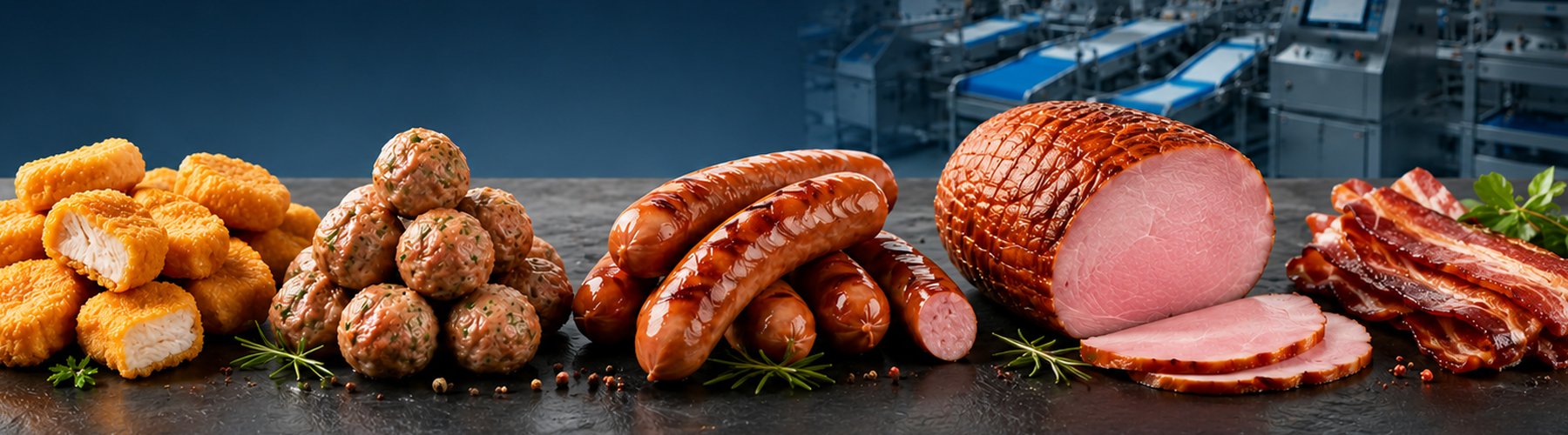 Complete sausage production line